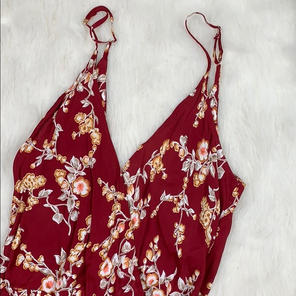 Flynn Skye red floral wide-leg jumpsuit - Picture 2 of 7